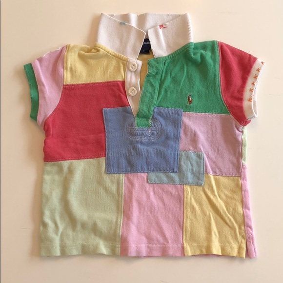 Patchwork polo shirt Clearance